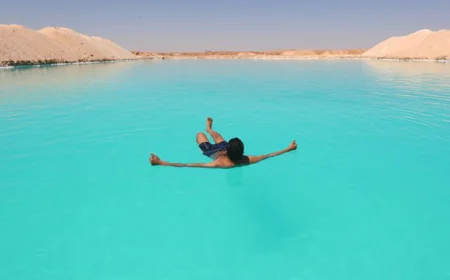 People Float Instead of Sinking on Egypt’s Siwa Salt Lakes