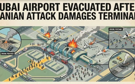 Dubai Airport evacuated after Iranian attack damages terminals