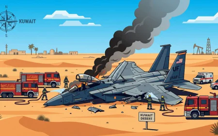 A US F-15 fighter jet crashes in Kuwait
