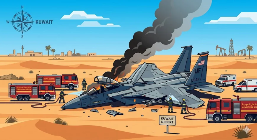 A US F-15 fighter jet crashes in Kuwait