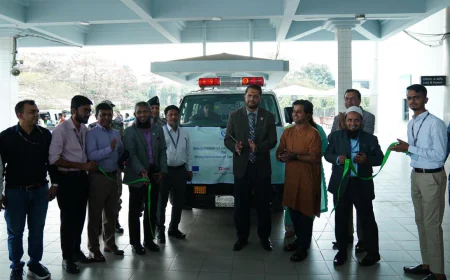 Ambulance service rolled out at Shah Amanat Int'l Airport