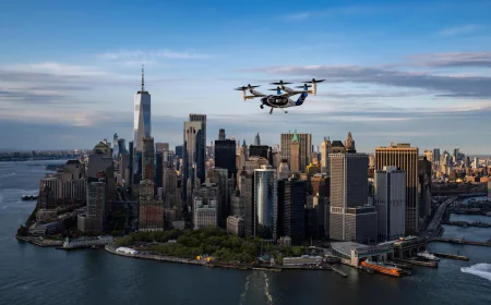 Electric air taxis take off from JFK- Manhattan within 10 minutes
