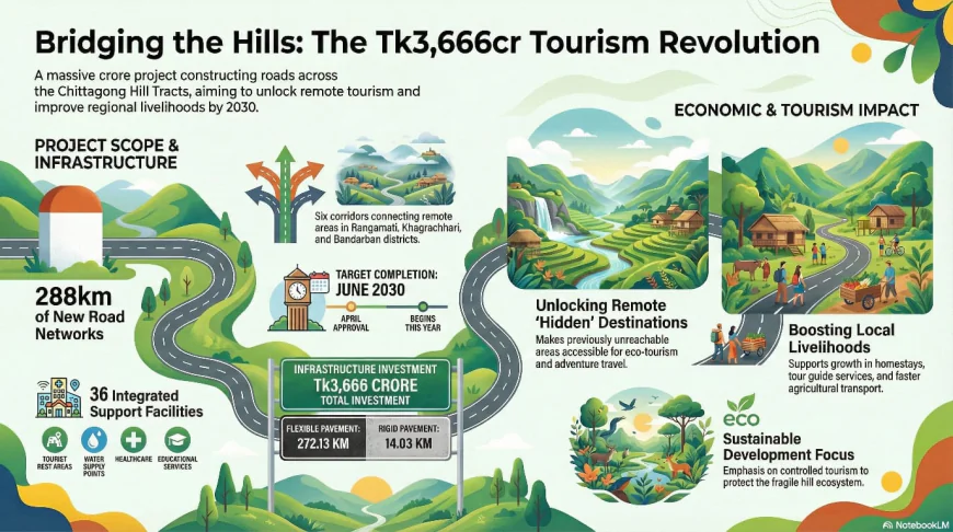 Tk3,666cr road plan to boost tourism in hill tracts