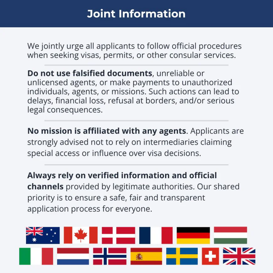 13 Western countries issue joint warning against visa fraud