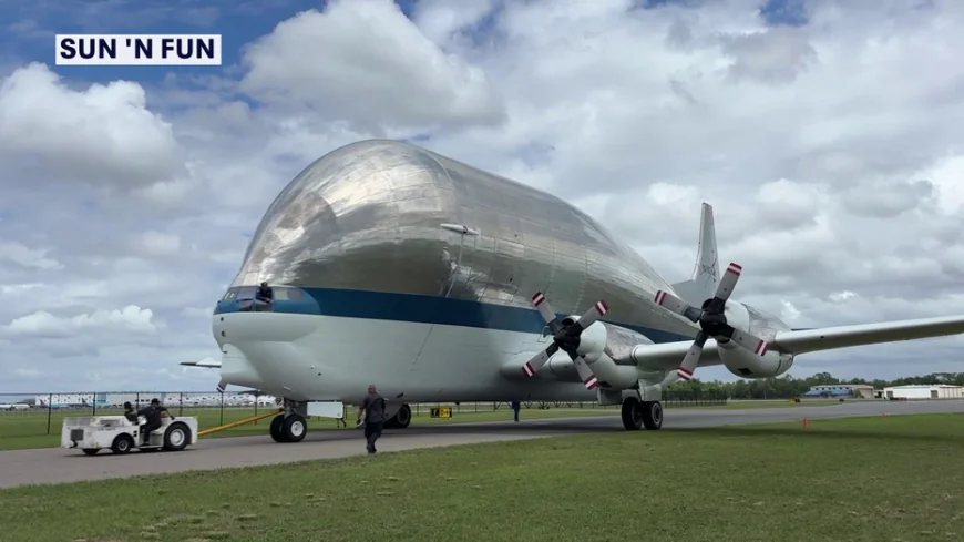 NASA’s rare Super Guppy aircraft lands in Lakeland