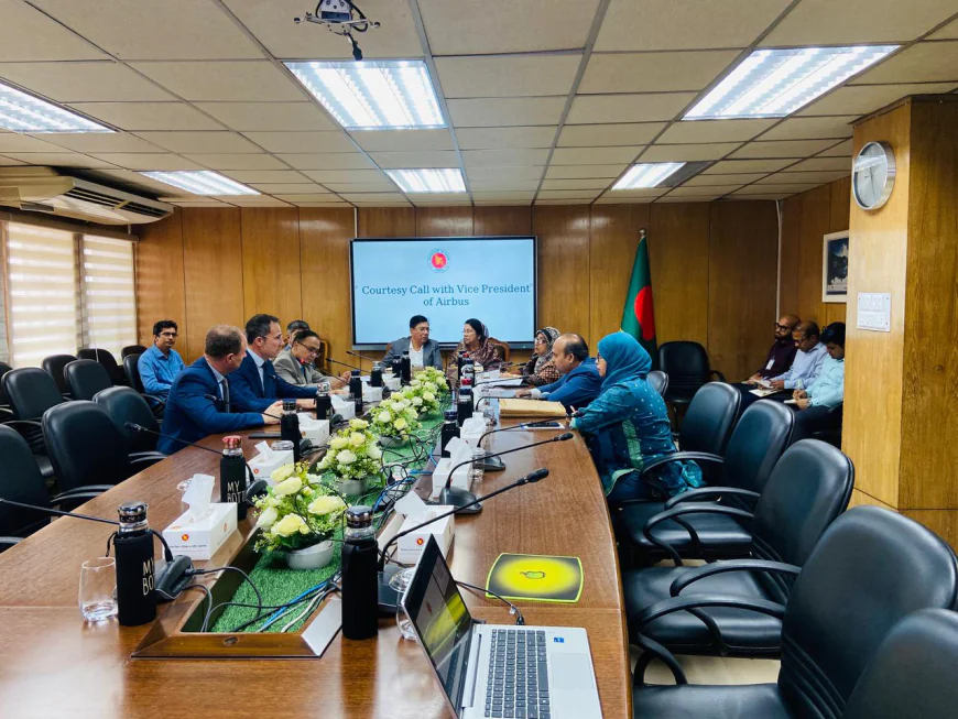 বিমান মন্ত্রী, প্রতিমন্ত্রীর সঙ্গে এয়ারবাসের ভাইস-প্রেসিডেন্টের সৌজন্য সাক্ষাৎ