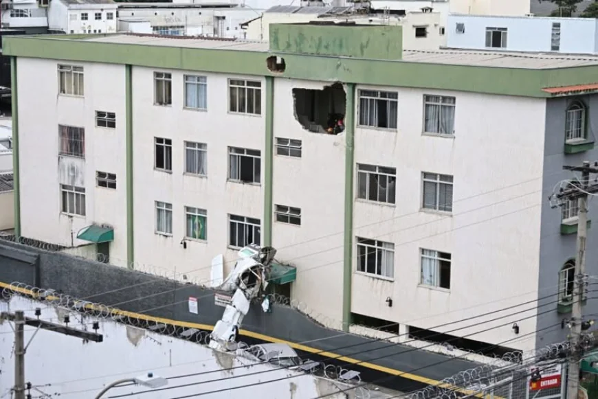 Three dead after light aircraft crashes into building in Brazil