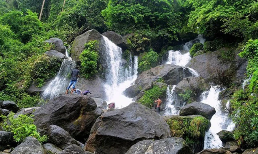 Songrampunji Waterfall in Jaflong shines during monsoon