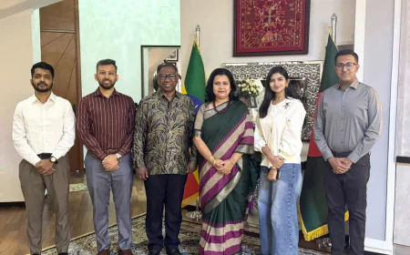 Bangladesh envoy hosts Biman cadet pilots in Ethiopia