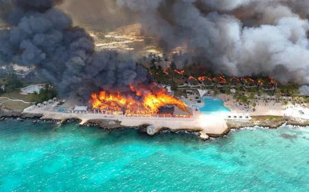 Woman killed in Dominican hotel fire, 1,700 rescued