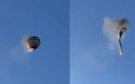 Eight people die in a hot air balloon accident in Brazil