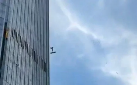 Small plane crashes into Beijing's tallest skyscraper