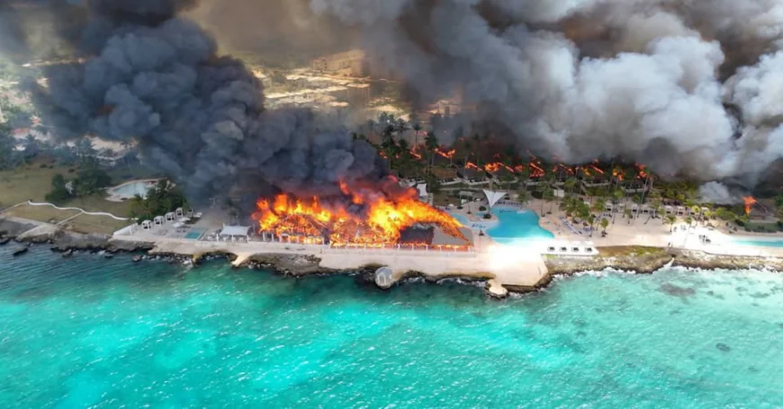 Woman killed in Dominican hotel fire, 1,700 rescued