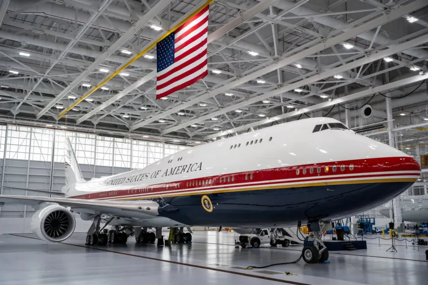 Trump unveils Qatari jet for Air Force One fleet