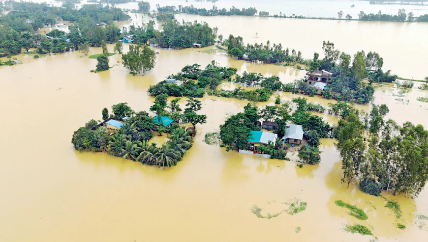 Seven districts go under floodwaters
