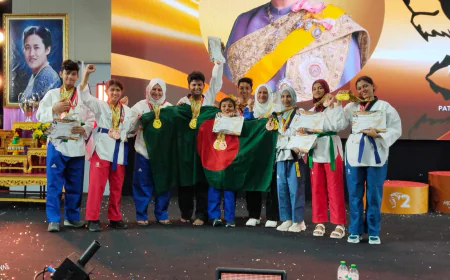 থাইল্যান্ডে আন্তর্জাতিক তায়কোয়ানডো চ্যাম্পিয়নশিপে বাংলাদেশের ২৬ পদক