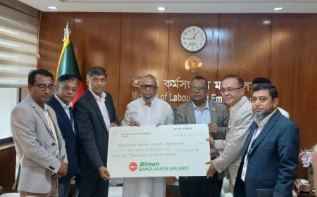Biman deposits Tk4.67cr profit share to welfare fund