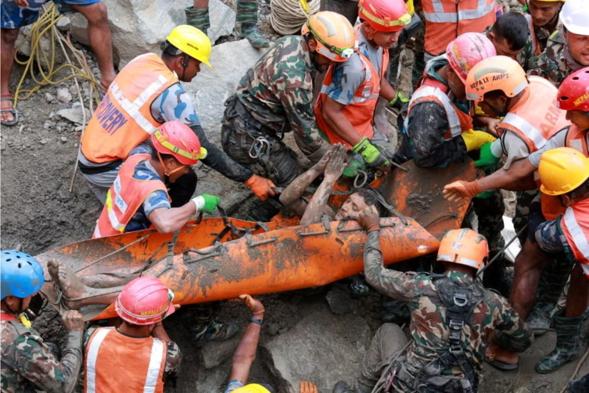 How two men survived nine days in a Nepal flood tunnel