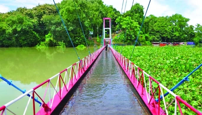 Rangamati hanging bridge again submerged