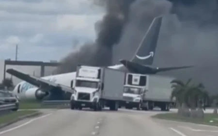 Amazon cargo jet crash kills 5 at Miami airport