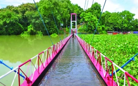 Rangamati hanging bridge again submerged