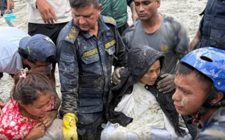 Elderly woman rescued after 11 days into Nuwakot flood