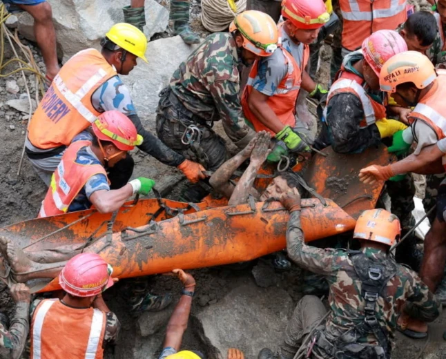 How two men survived nine days in a Nepal flood tunnel